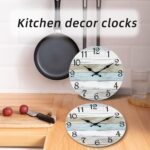 CHYLIN Wall Clock Silent Non Ticking Wall Clocks Battery Operated, Rustic Coastal Country Clock Decorative for Bathroom Kitchen(10 Inch) - Image 7