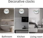 CHYLIN Wall Clock Silent Non Ticking Wall Clocks Battery Operated, Rustic Coastal Country Clock Decorative for Bathroom Kitchen(10 Inch) - Image 9