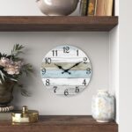CHYLIN Wall Clock Silent Non Ticking Wall Clocks Battery Operated, Rustic Coastal Country Clock Decorative for Bathroom Kitchen(10 Inch) - Image 10