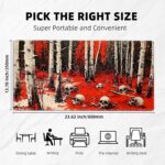 for MTG Playmat with Storage Bags, Card Playmat for TCG Card Playing Game,Rollable & Foldable for PTCG and Board Game Mat for Cards,Non-Slip Skulls Desk Mat for Home Office - Image 3