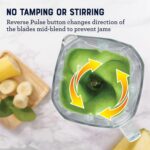 Oster Extreme Mix Blender, 64oz Glass Jar, 3 iBlend Preset Functions, 1600-Watts, 10-Point Blade Stack with Titanium Coating & 24oz Blend-N-Go Cup - Image 6