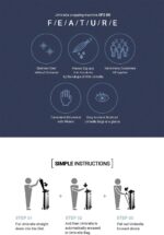 Automatic Wet Umbrella Wrapper Packing Machine, Bags Dispenser Holder, Single Slot, EGI Special Color Coating, 200 Long Bags Included (Pearl Grey) - Image 5