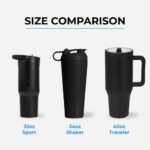 HydroJug Shaker Cup 24oz - Perfect For Protein Shakes, Pre-Workout Drinks, Iced Coffee - Easy Blending, Double Insulated, Cup Holder Compatible, BPA Free - Keeps Temp For Hours, Honeydew - Image 5