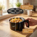 Elite Gourmet EAF-1121X Personal 1.1 Qt. Compact Space Saving Electric Hot Air Fryer Oil-Less Healthy Cooker, Timer & Temperature Controls, 1000W Black - Image 7