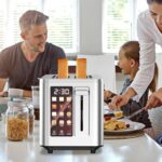 Touch Screen Toaster 4 Slice, 4 Bread Types, 4 Shade Settings, LCD Display, Extra Wide 1.5" Slots, Memory Function, 1400W，16.54 * 8.66 * 7.48inch - Image 6
