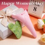 BAIMEI IcyMe Ice Roller for Face and Gua Sha Facial Tool Set, Ice Face Roller Reduces Puffiness Relieves Migraines Skin Care Tools, Self Care Gift for Women - Pink - Image 3