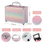 Hot Sugar Makeup Kit for Teenager Girls - Full Starter Cosmetics Set with Eye Shadow Lip Balm Blush Lip Gloss Brush Lip Pencil Eye Pencil and Mirror (Rainbow) - Image 3