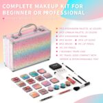 Hot Sugar Makeup Kit for Teenager Girls - Full Starter Cosmetics Set with Eye Shadow Lip Balm Blush Lip Gloss Brush Lip Pencil Eye Pencil and Mirror (Rainbow) - Image 4