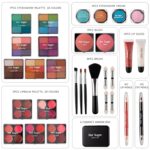 Hot Sugar Makeup Kit for Teenager Girls - Full Starter Cosmetics Set with Eye Shadow Lip Balm Blush Lip Gloss Brush Lip Pencil Eye Pencil and Mirror (Rainbow) - Image 5