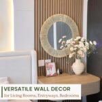 24 Inch Natural Jute Mirror, Wall Mounted Round Mirror with Metal Frame, Wall Decor Rustic Farmhouse Boho Decor Accent for Bathroom, Bedroom, Living Room, or Entryway - Image 6