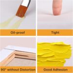 CONDA 18x24 inch Stretched Canvas for Painting, 5 Pack Large Canvas, 100% Cotton, 5/8 Inch Profile Big Stretched Canvas Value Bulk Pack for Acrylics, Oils Painting - Image 5