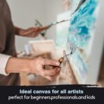 CONDA 18x24 inch Stretched Canvas for Painting, 5 Pack Large Canvas, 100% Cotton, 5/8 Inch Profile Big Stretched Canvas Value Bulk Pack for Acrylics, Oils Painting - Image 7