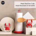 OTOTO Red The Crab Silicone Utensil Rest - Kitchen Gifts, Silicone Spoon Rest - Heat-Resistant Kitchen - Steam Releaser, Chopstick Rests & Holders - Image 6