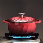 Enameled Cast Iron Dutch Oven Pot with Lid, 3 QT Dutch Oven for Bread Baking, Heavy Duty Cast Iron Pot for Braising, Cook, Bake, Oven Safe across All Cooktops (Gradient Red,3 QT) - Image 7