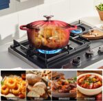 Enameled Cast Iron Dutch Oven Pot with Lid, 3 QT Dutch Oven for Bread Baking, Heavy Duty Cast Iron Pot for Braising, Cook, Bake, Oven Safe across All Cooktops (Gradient Red,3 QT) - Image 8