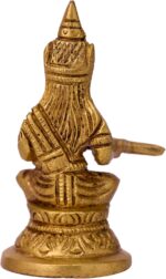 GURU JEE™ Brass Statue Goddess Annapurna Devi Idol Small Annapurna Goddess of Food Collectible Sculpture Religious Gifts Showpiece for Home Mandir Temple - Image 3