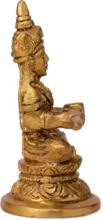 GURU JEE™ Brass Statue Goddess Annapurna Devi Idol Small Annapurna Goddess of Food Collectible Sculpture Religious Gifts Showpiece for Home Mandir Temple - Image 5