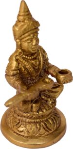 GURU JEE™ Brass Statue Goddess Annapurna Devi Idol Small Annapurna Goddess of Food Collectible Sculpture Religious Gifts Showpiece for Home Mandir Temple - Image 7