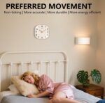 Small Wall Clock, 8 Inch Silent Non Ticking Battery Operated Clock, Square Analog Decorative Wall Clocks for Bedroom Living Room Office Home Gym Porch Decor Indoor Outdoor Clocks, Rose Gold - Image 5