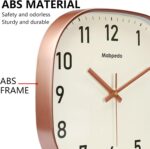 Small Wall Clock, 8 Inch Silent Non Ticking Battery Operated Clock, Square Analog Decorative Wall Clocks for Bedroom Living Room Office Home Gym Porch Decor Indoor Outdoor Clocks, Rose Gold - Image 8