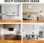 Small Wall Clock, 8 Inch Silent Non Ticking Battery Operated Clock, Square Analog Decorative Wall Clocks for Bedroom Living Room Office Home Gym Porch Decor Indoor Outdoor Clocks, Rose Gold - Image 9