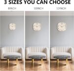 Small Wall Clock, 8 Inch Silent Non Ticking Battery Operated Clock, Square Analog Decorative Wall Clocks for Bedroom Living Room Office Home Gym Porch Decor Indoor Outdoor Clocks, Rose Gold - Image 10