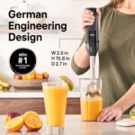 Braun MQ50001M Vario Hand Blender – 21-Speed Handheld Immersion Blender with PowerBell VPlus, TurboBoost & EasyClick Systems, Stainless Steel Blades, SplashControl, 500W, Hand Blenders for Smoothies - Image 7