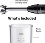 Braun MQ50001M Vario Hand Blender – 21-Speed Handheld Immersion Blender with PowerBell VPlus, TurboBoost & EasyClick Systems, Stainless Steel Blades, SplashControl, 500W, Hand Blenders for Smoothies - Image 8