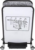 Eco-Friendly Wet Umbrella Dryer, Rainwater Remover Drying Machine, EGI Special Color Coating, 3-Liter Bucket, Caster Wheels, Non-Woven Fabric Cover Included (Snow White) - Image 3