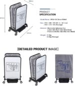 Eco-Friendly Wet Umbrella Dryer, Rainwater Remover Drying Machine, EGI Special Color Coating, 3-Liter Bucket, Caster Wheels, Non-Woven Fabric Cover Included (Snow White) - Image 6