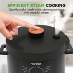 NutriChef Electric Pressure Cooker 6 Quart Capacity | 9 Function Digital Countertop Pressure Cooker | Adjustable Time & Temperature | Cook, Bake, Steam, Broil, & Braise | 13.1 x 11.4 IN | Black - Image 7