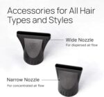 TREZORO Professional Blow Dryer for Women – Ionic Hair Dryer 2000W for Salon & Personal Use – Powerful, Fast & Quiet Drying for Curly Hair, Unwanted Frizz – Design for Travel – 8.2ft Cord – Black - Image 6