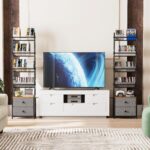 CD Storage Rack with Drawers, 5-Tier Media Organizer DVD Storage Shelf, Large Capacity for CD/DVD, Books & Games, Ideal for Living Room & Home Office, 15.7×11.8×58.7Inches - Image 9