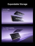 MINISFORUM X1-255 Mini PC AMD Ryzen 7 255(8C/16T) Barebone Version Desktop Computer, HDMI2.1|DP2.0|2xUSB4 Video Output, 1x Oculink Port, 2.5G RJ45 Port/WiFi7/BT5.4, AMD Radeon Graphics Micro PC - Image 9