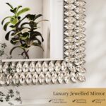 Kelly Miller 30"x40" Jeweled Bathroom Wall Mirror, Large Rectangle Decorative Mirror Luxury Vanity Mirror with Diamonds for Master Bath Half Bath Living Room Bedroom Fireplace Mantle Entryway - Image 4
