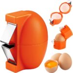 2026 New Egg Shell Opener, Stainless Steel Egg Cracker Tool, Multifunctional Eggs Separator for Raw and Hard Boiled Eggs Peeler Shell Remover, Kitchen Gadget (Orange 1pcs) - Image 2
