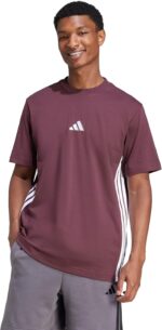 Adidas Mens Essentials Single Jersey 3-Stripes T-Shirt - Image 2