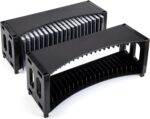 Alavisxf Stackable CD Storage Rack - 2 Pack ABS Organizer Holds 40 Slim CD Cases, Ideal for Home, Office, Music Room - Image 2