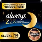 Always ZZZ Overnight Disposable Period Underwear for Women Extra Large/2LX, 360° Coverage for Worry-Free Nights, 14 Count (2 Packs of 7) - Image 2