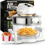 Big Boss Air Fryer, Super Sized 16 Quart Large Oven Glass Air Fryer, Infrared Convection Healthy Meal Electric Cooker with Timer, Dishwasher Safe, Plus 50+ Recipe Book, White, M (9064) - Image 2