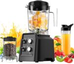 Blender with Self-Cleaning & Dry Grinder - 1400W Professional Blender for Smoothies and Ice Crushing, Dishwasher Safe 68oz Jar, Includes 27oz Mill for Spices & Coffee, Black - Image 2