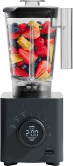 Chefman Obliterator 48 oz Countertop Blender for Smoothies, 1380W Motor to Crush Ice, Nuts, and Frozen Fruit with Stainless Steel Blade, Auto Blend Function, Includes Tamper and Scraper - Image 2