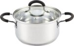 Cook N Home Stainless Steel Stock Pot with Lid 3 Quart, Cooking Sauce Pot Casserole Pan Saucier, Induction Compatible, Dishwasher Safe With Stay-Cool Handles, Silver - Image 2
