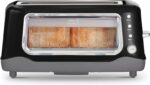 Dash Clear View Toaster - Features Large Window & Extra-Wide Slots - Auto-Shut Off Feature - Bagel Functions, & Seven-Browning Levels - 1-Touch Defrost - Black - Image 2