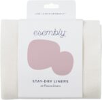 Esembly Cloth Diaper Stay-Dry Fleece Diaper Liner, Moisture-Wicking, Keeps Baby Dry, Prevents Staining, Protects Diaper, Easier to Clean, Washable, Reusable, Super-Soft, 12-Pack, One Size - Image 2