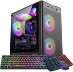 Gaming PC Desktop, Prebuilt Gaming Computer with Intel Core I7 up to 3.9 GHz, GTX 1050Ti 4G, 16G RAM, 512GB NVME SSD, ARGB Cooling Fan,Supply WiFi Support - Image 2