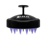 HEETA Scalp Massager Hair Growth, Soft Silicone Scalp Scrubber Shampoo Brush for Exfoliation, Dandruff Removal Head Massage Stress Relax, Wet & Dry Use for Thick Thin Curly Hair Care, Black - Image 2
