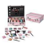 Hot Sugar Makeup Kit for Teenager Girls - Full Starter Cosmetics Set with Eye Shadow Lip Balm Blush Lip Gloss Brush Lip Pencil Eye Pencil and Mirror (Rainbow) - Image 2