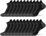 JOYNÉE 10 Pairs Mens Ankle Socks Athletic Running Socks with Tab Low Cut Socks for Men - Image 2
