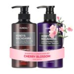 KUNDAL Korean Shampoo and Conditioner Set [Cherry Blossom] Salon-quality, Long Lasting Scent, Moisturizing, Sulfate-Free, Argan & Macadamia Oil, Korean Hair care,16.9 fl oz each, Valentines Day Gifts - Image 2
